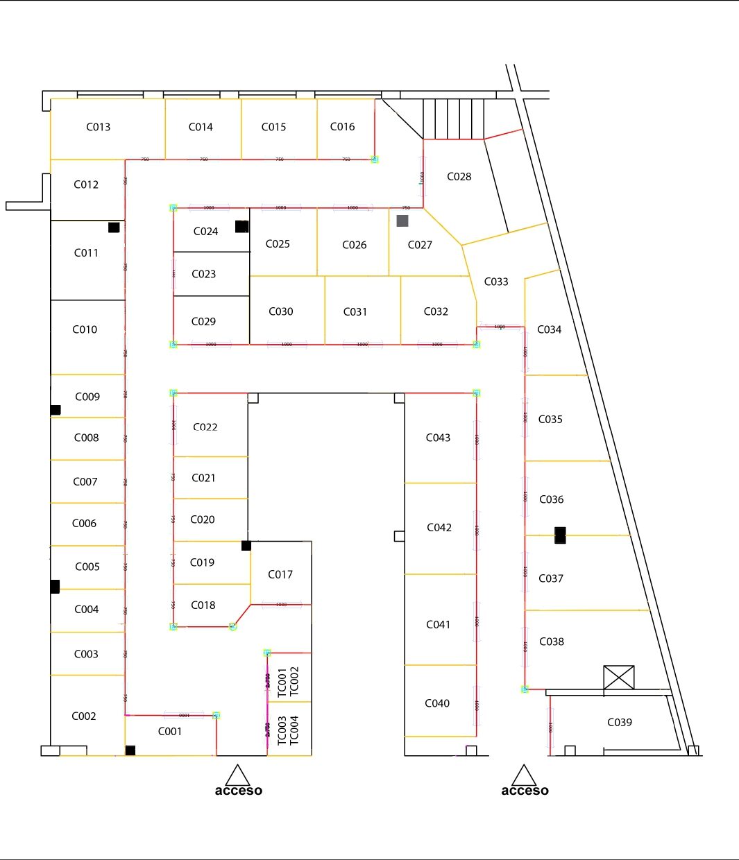 plano de trasteros en alquiler